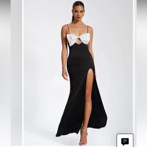 Miss Circle Eleanor Bow Satin Gown